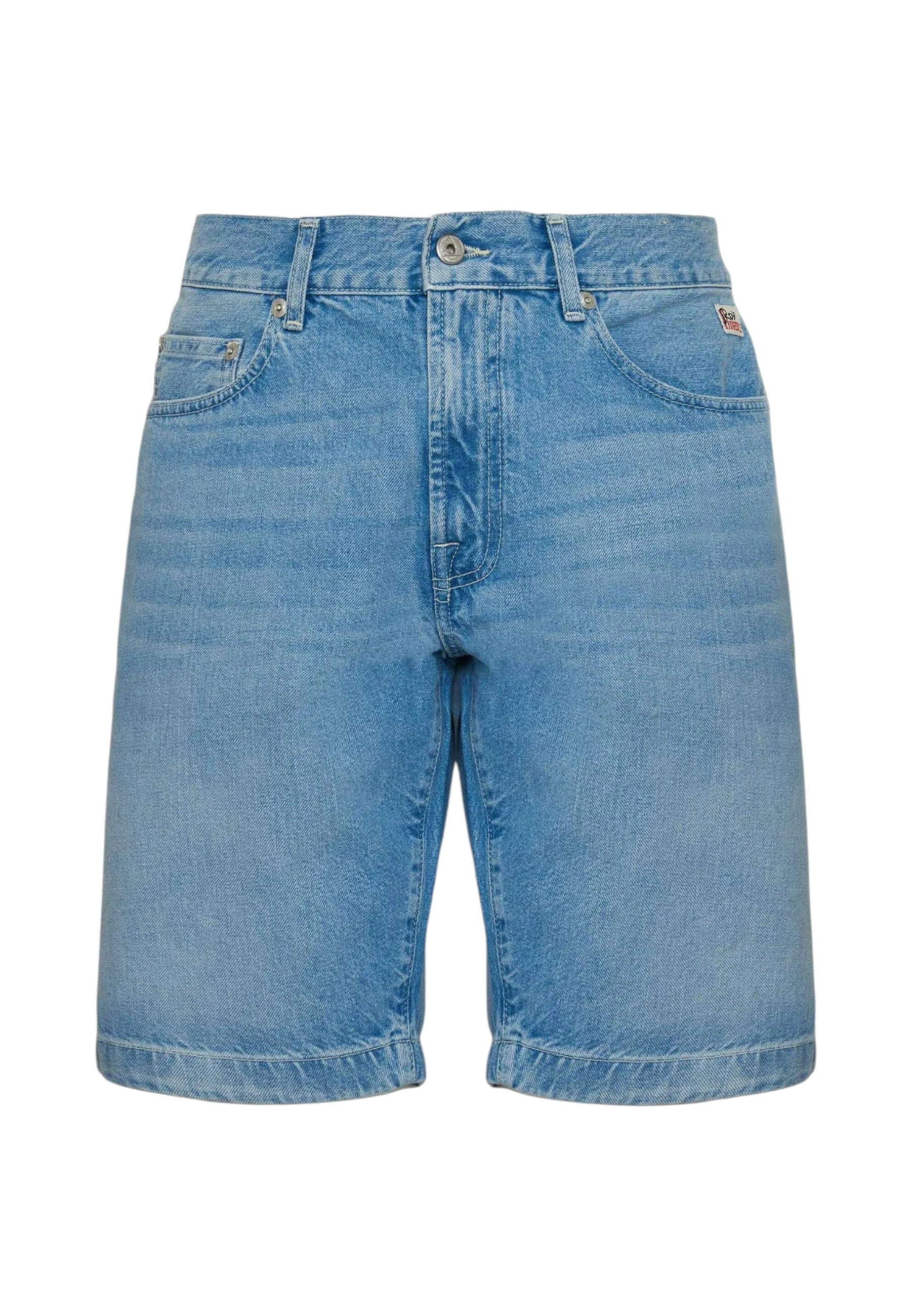 Pantaloncini Bermuda Uomo Roy Roger's In Denim Riciclato Cult Bora bora RRU085D7213114