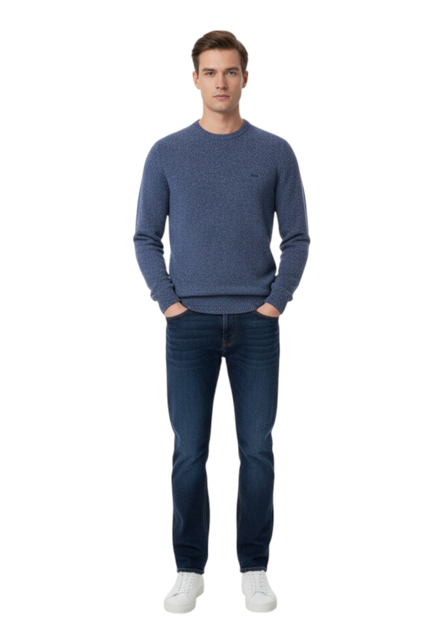 Maglione A Girocollo Uomo Harmont & Blaine Basic Mouline'  HRP396031091