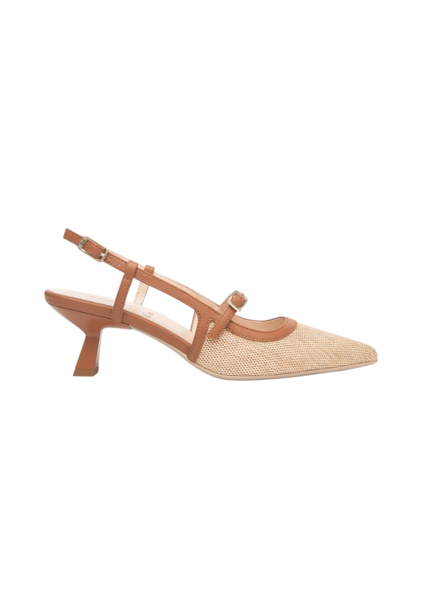 Sling Back  Donna Nero Giardini Effetto Paglia  E615471D
