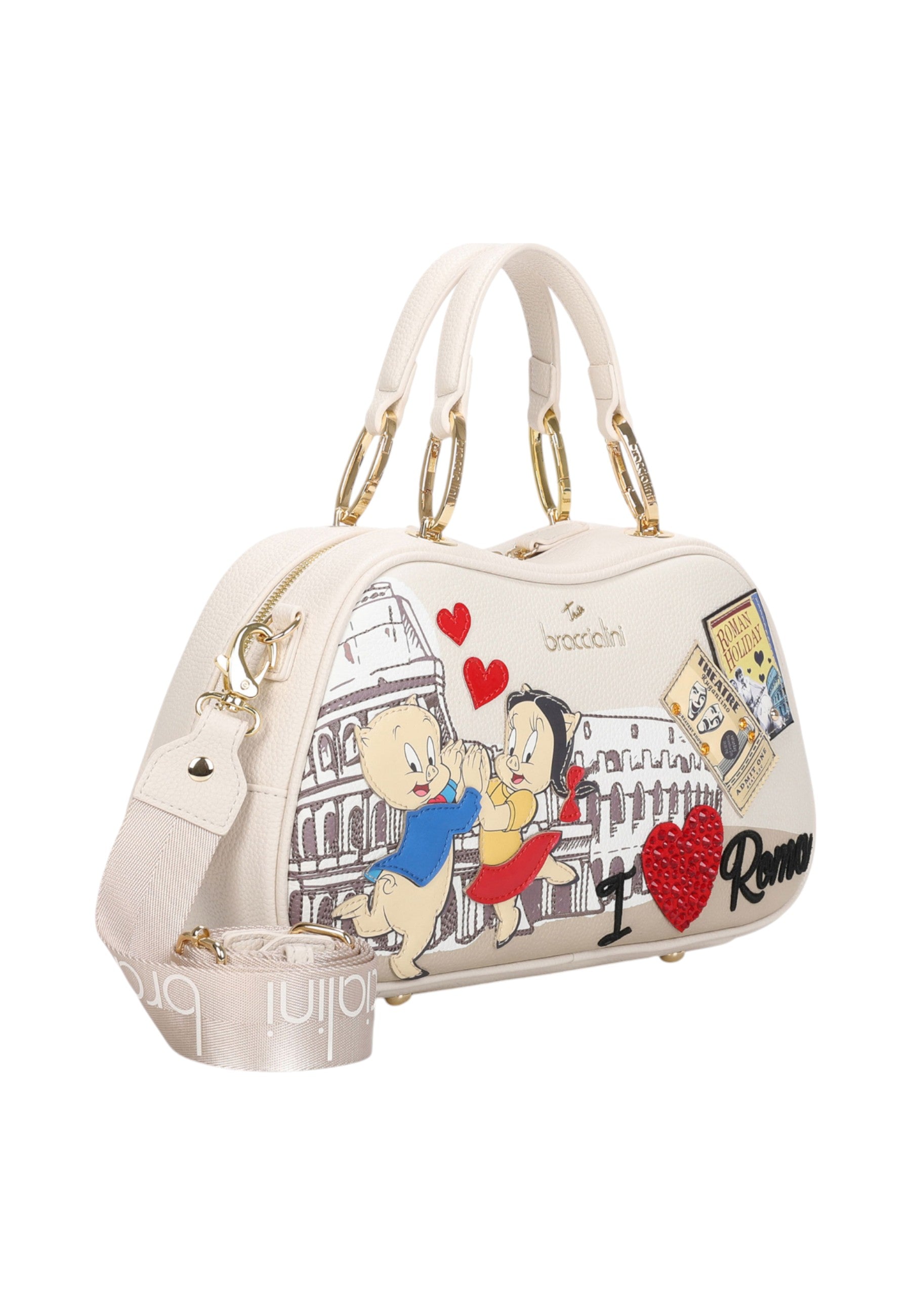 Borsa A Mano Donna Braccialini Bauletto Cartoline Lt LT204YY