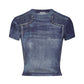 T-Shirt Manica Corta Donna Liu Jo Effetto Denim Liu Jo feat ELODIE UA6502J1624