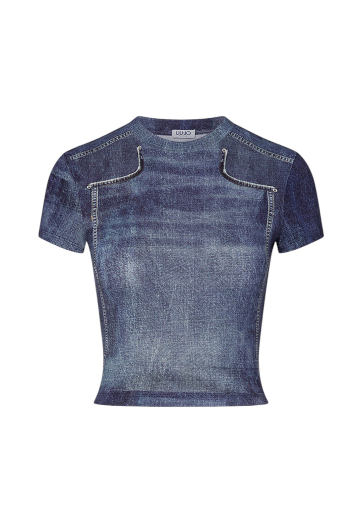 T-Shirt Manica Corta Donna Liu Jo Effetto Denim Liu Jo feat ELODIE UA6502J1624