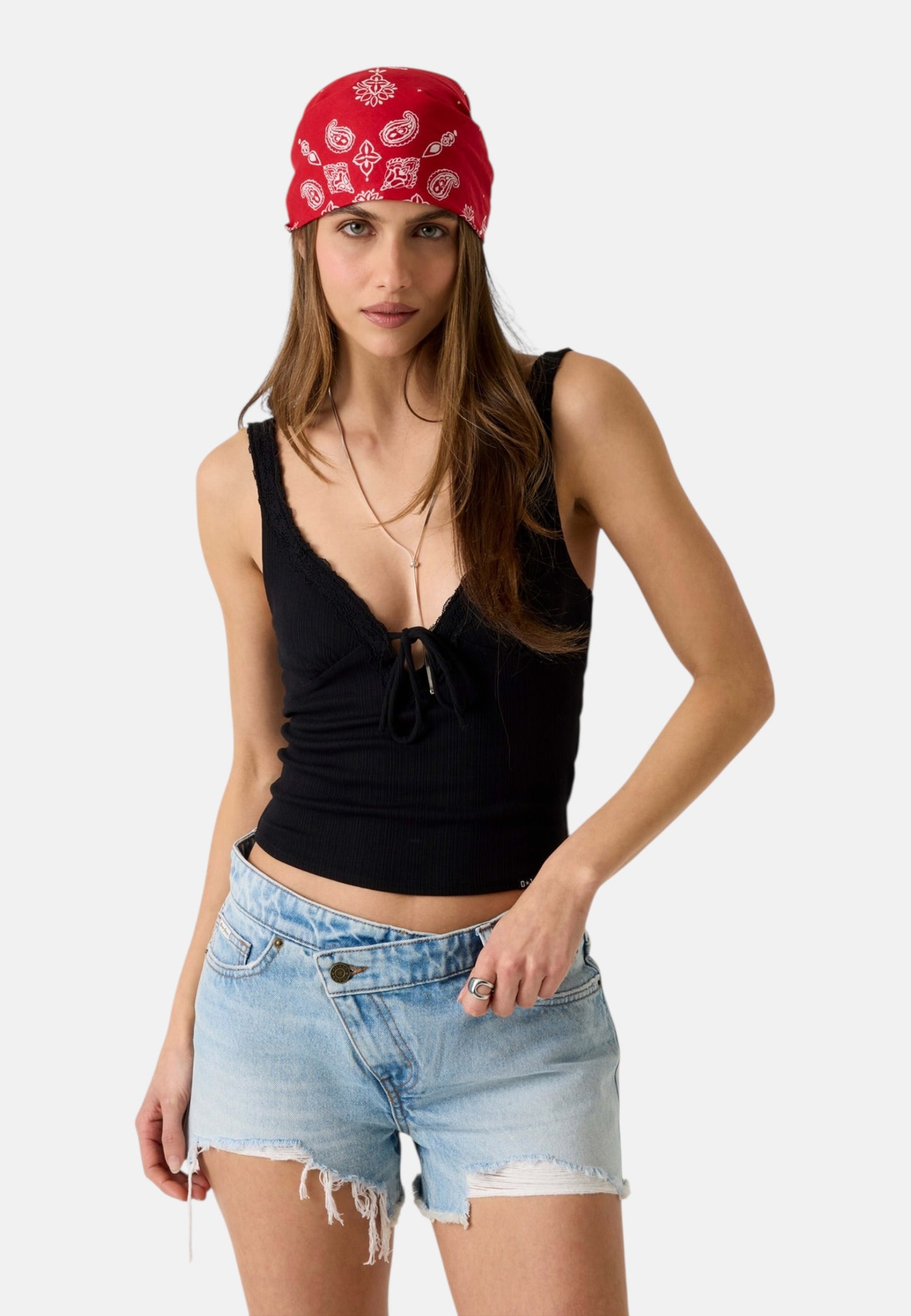 Top  Donna Guess  Gj Fashion Rib Lace W6GPB1KF641