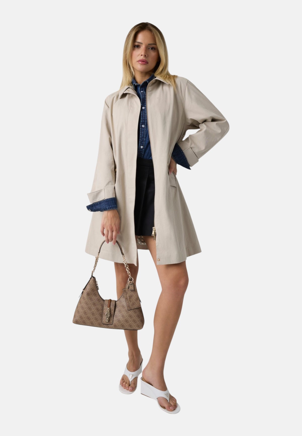 Borsa A Spalla Donna Guess Hobo Yvonne Logo HWSG2378010