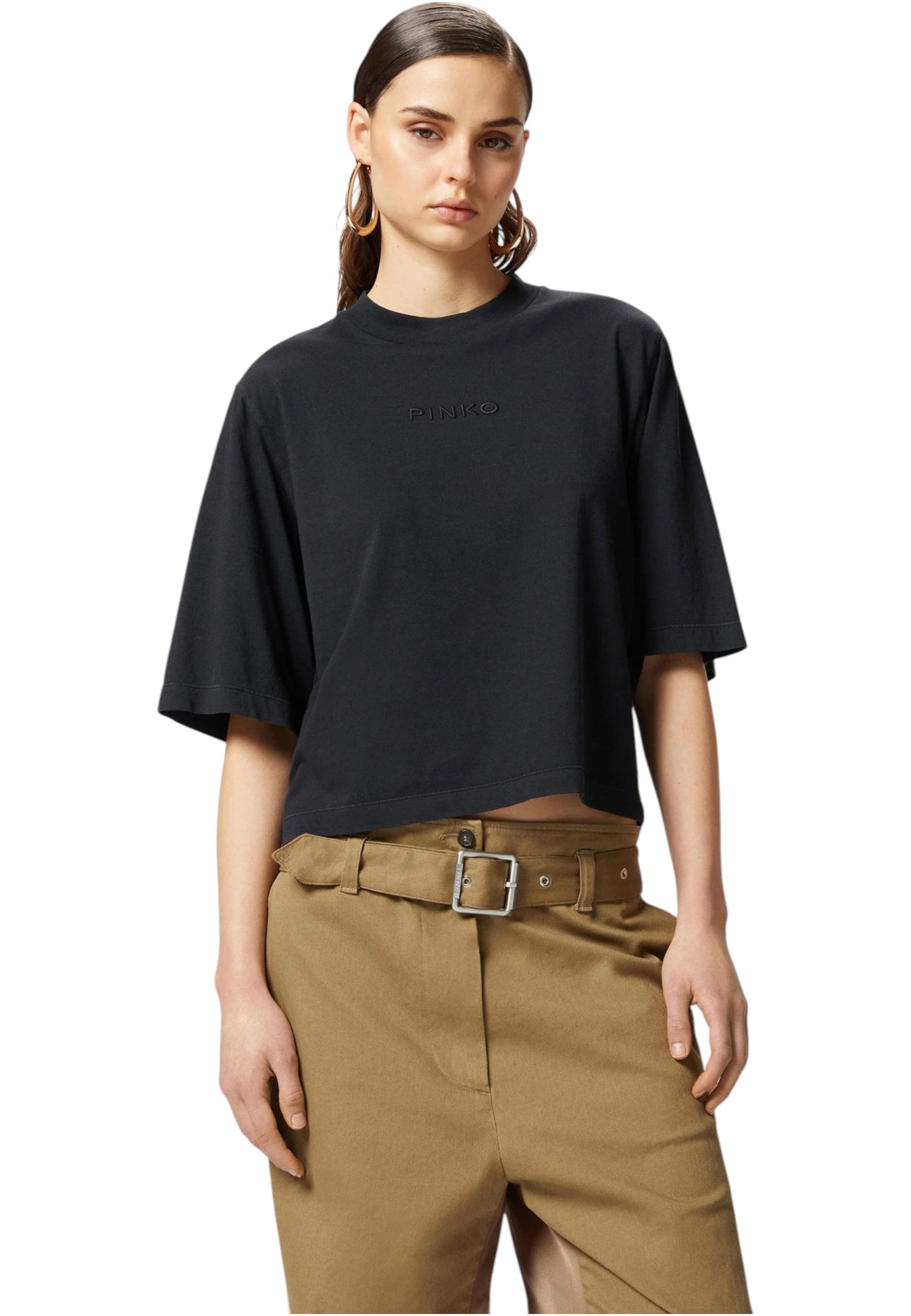 T-Shirt Manica Corta Donna Pinko Boxy Fit Niamey