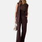 Pantaloni Straight Leg Donna Guess Linen Carla Perfect W6GB43W2840