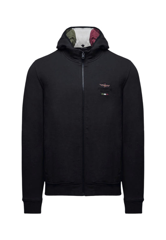 Felpa Con Zip Uomo Aeronautica Militare Con Cappuccio Removibile  252FE2078UF00662