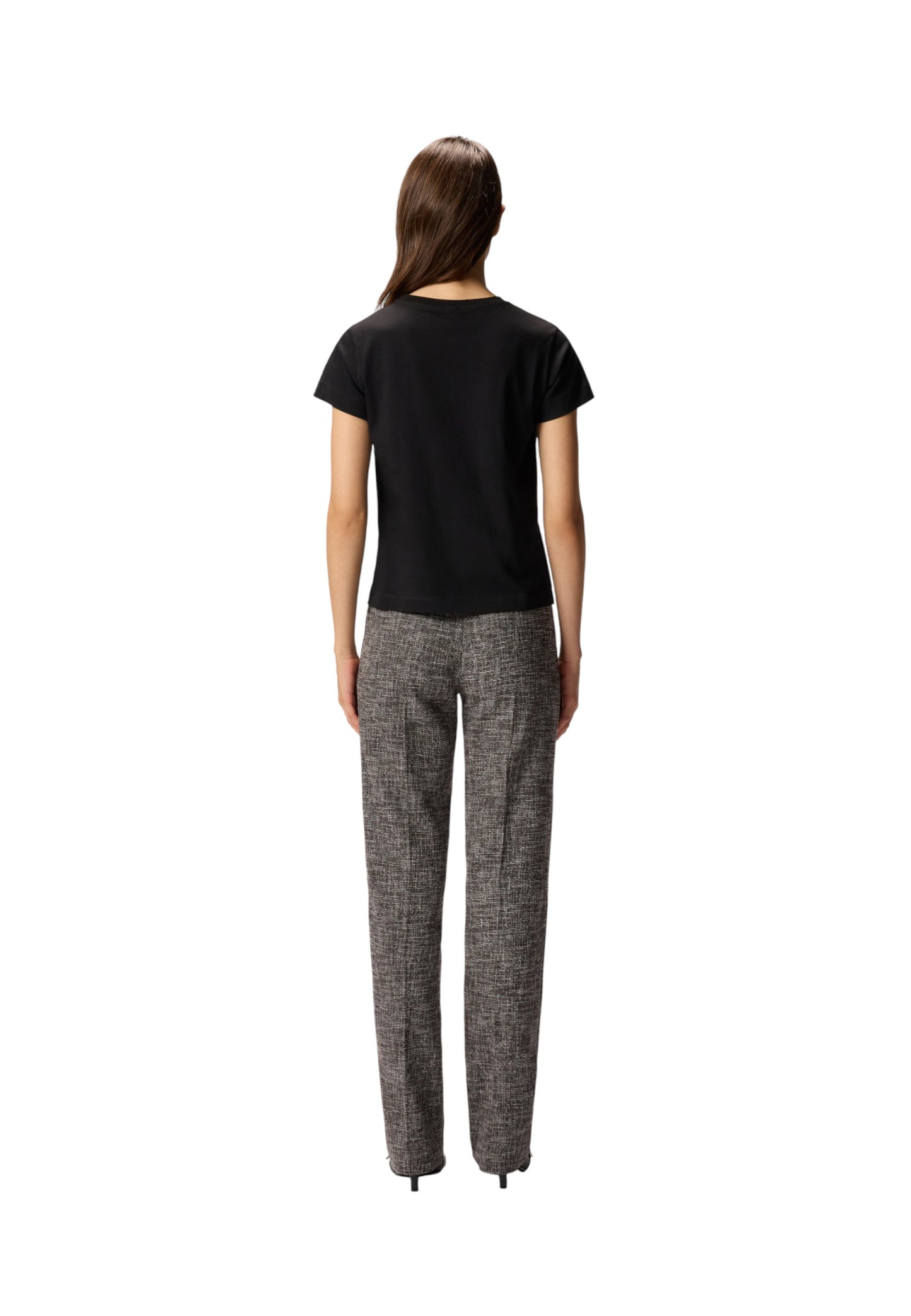 T-Shirt Manica Corta Donna Pinko Stampa Logo Basico 100373A2RE