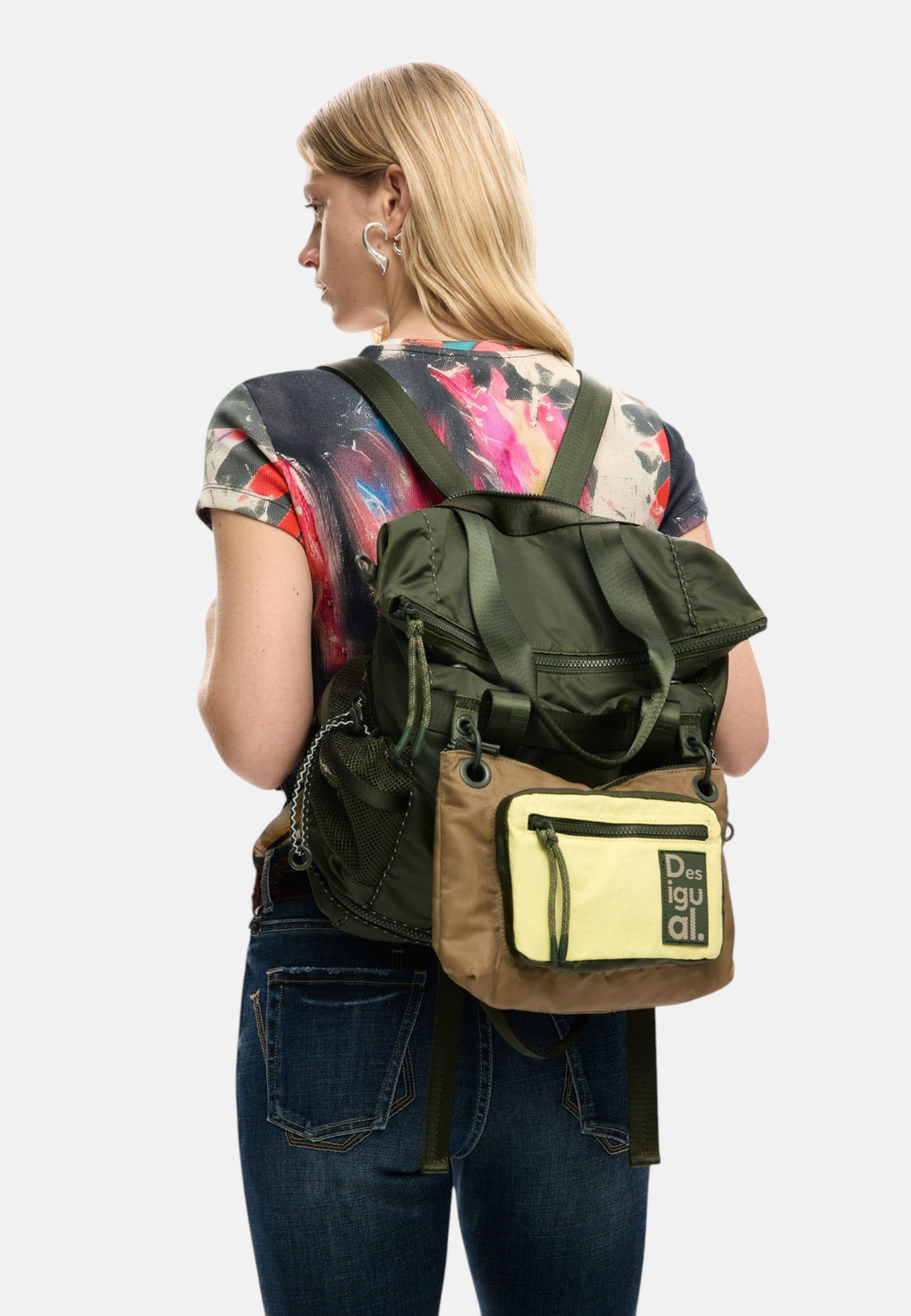 Zaino  Donna Desigual  Back Neo Grunge Voyager Kaki 26SAKY06