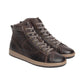 Sneakers Alte Uomo Nero Giardini Tomaia in pelle, chiusura con lacci, gambale imbottito, punta tonda, suola in gomma, Made in Italy  I601340U