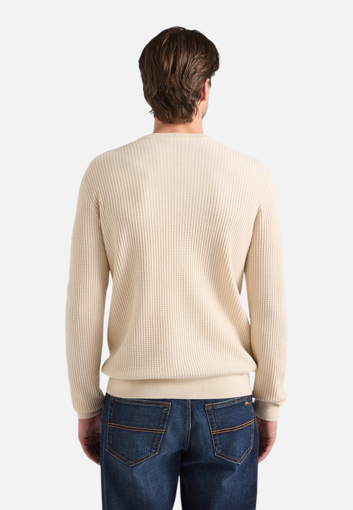 Maglia A Girocollo Uomo Harmont & Blaine Misto cotone e lana, Lavorazione 3D, Regular Fit, Finiture a costine, Logo Harmont & Blaine  HRR959030788