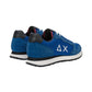 Sneakers Basse Uomo Sun68 Stile Running, Logo Ricamato, Nylon E Suede Tom Solid Z46101