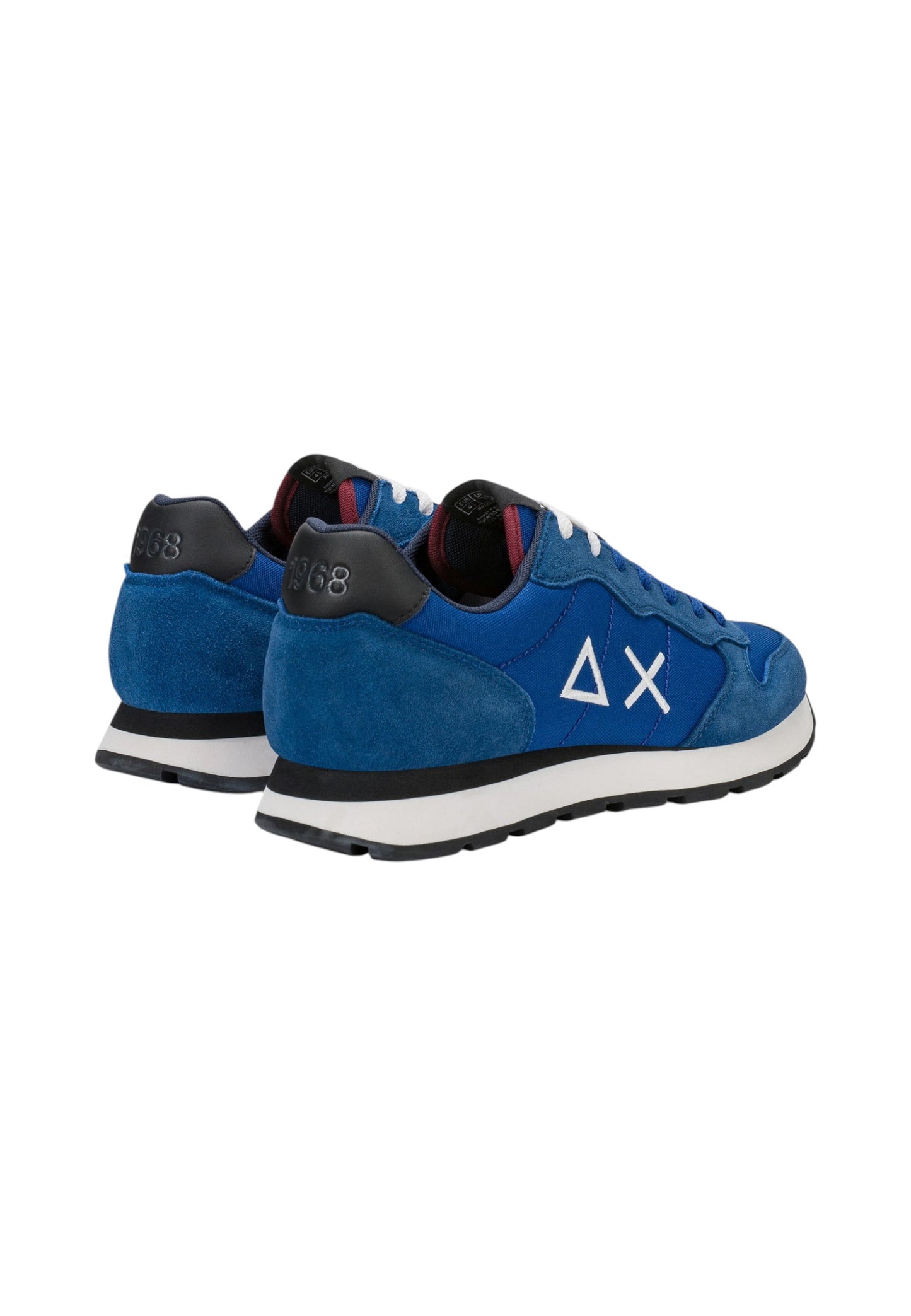 Sneakers Basse Uomo Sun68 Stile Running, Logo Ricamato, Nylon E Suede Tom Solid Z46101