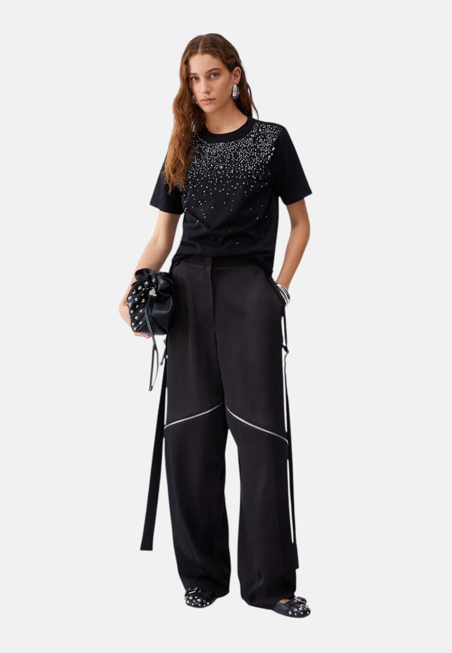 T-Shirt Manica Corta Donna Liu Jo Con Castoni  CA6193J3868