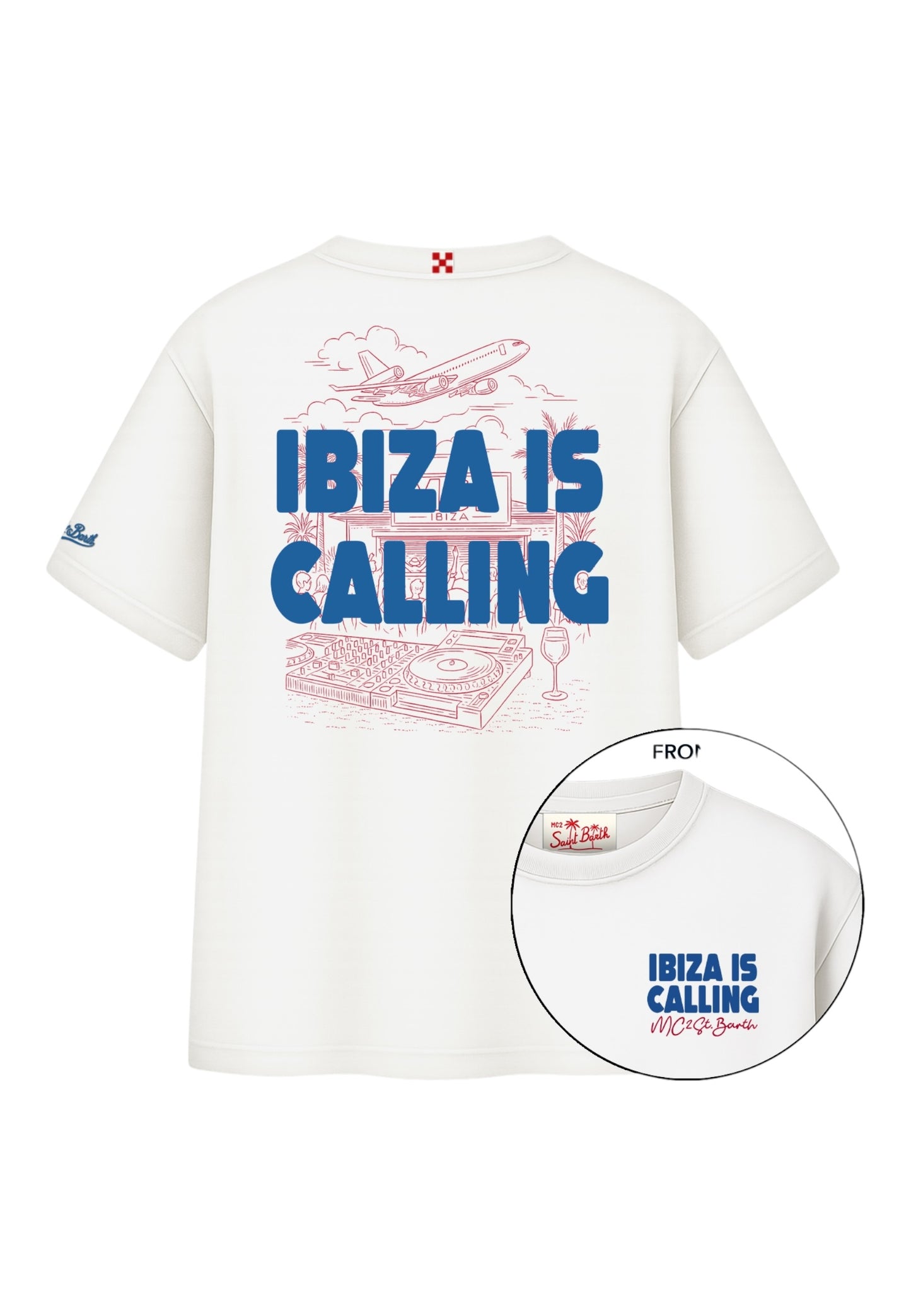T-Shirt Manica Corta Uomo Mc2 Saint Barth Oversize Ibiza Calling Delmar DLR0001