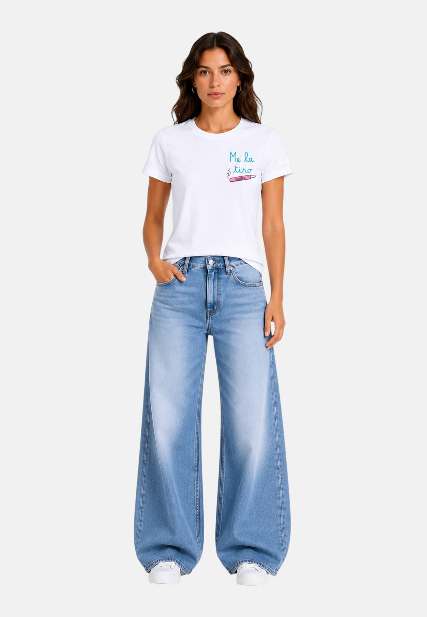 T-Shirt Manica Corta Donna Mc2 Saint Barth Me La Tiro Emb Emilie EMI0001