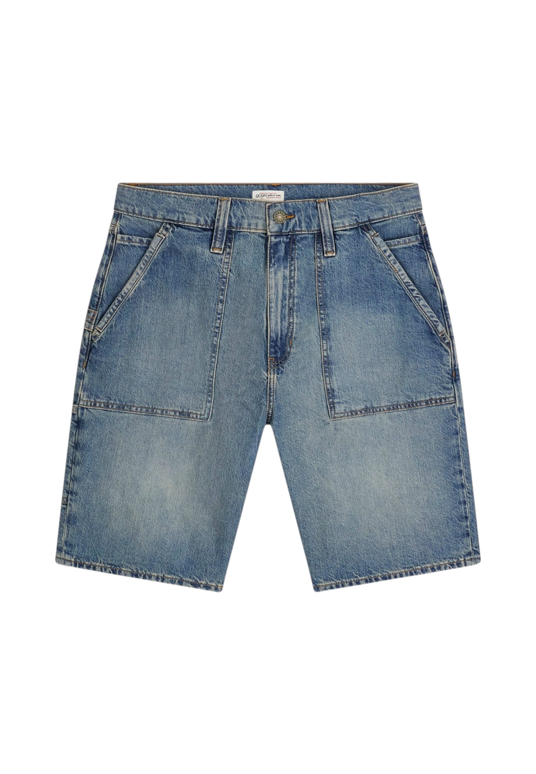 Pantaloncini Bermuda Uomo Guess In Denim Gj Carpenter Utility M6GD00D5M5S