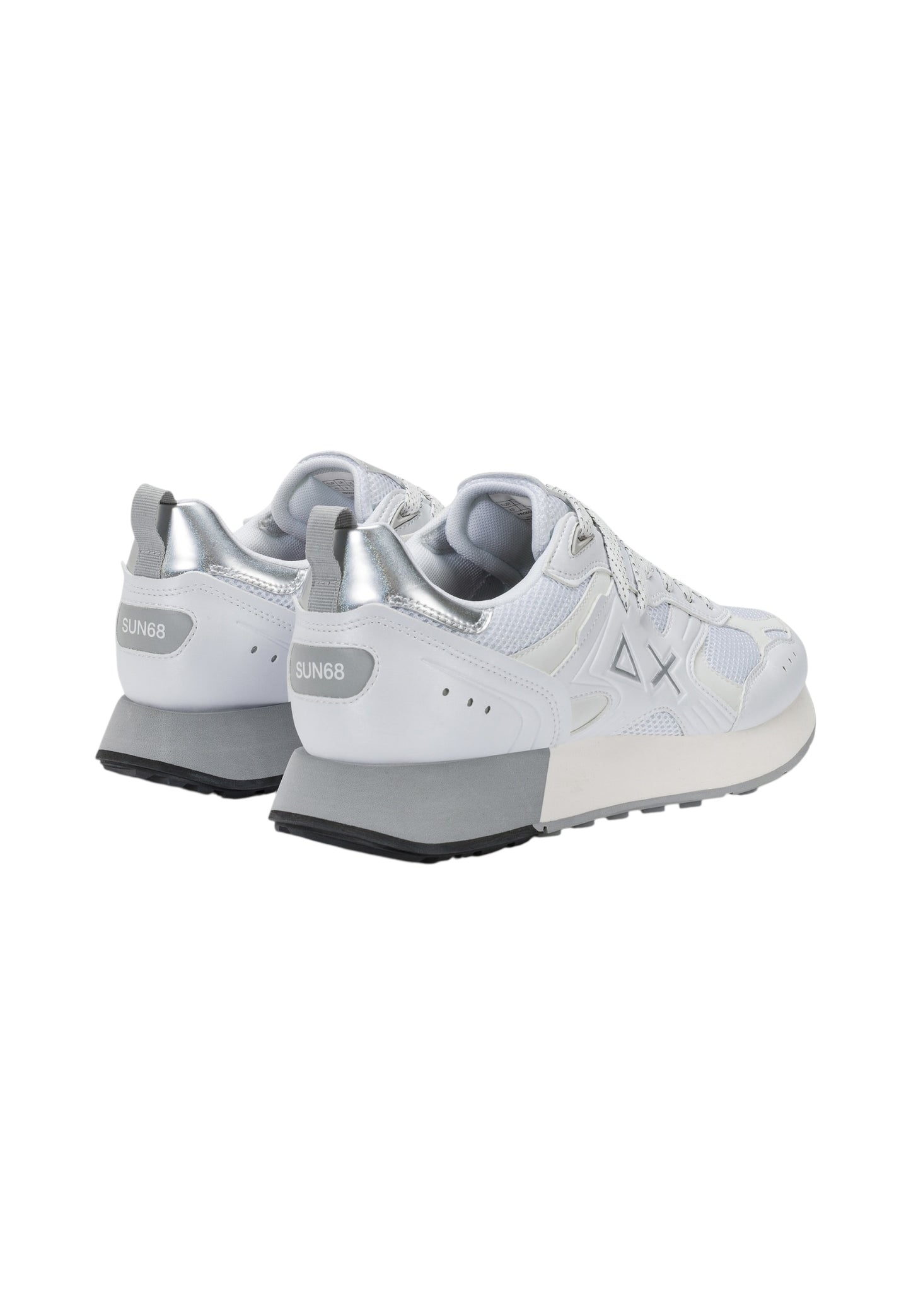 Sneakers Basse Uomo Sun68  Jaki 2.0 Silver Mesh Z36119