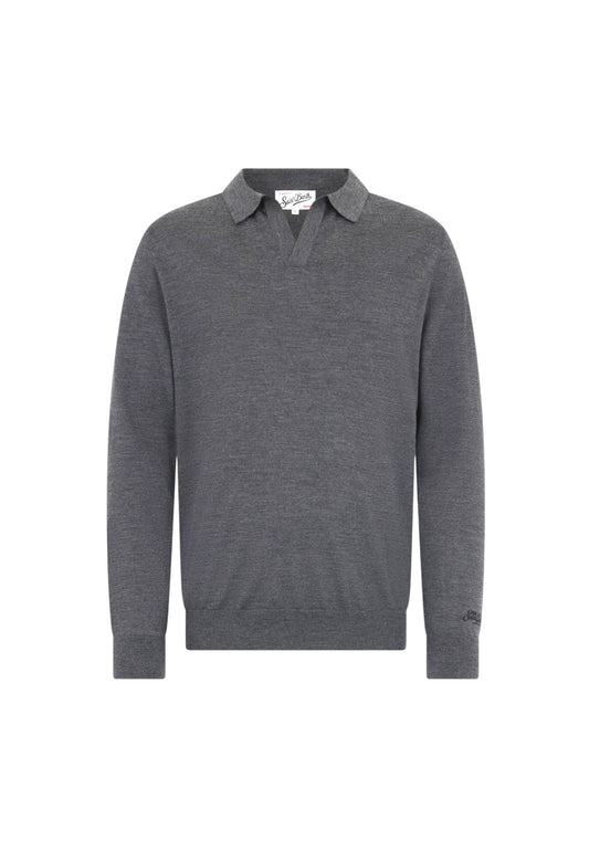 Maglione Scollo A V Uomo Mc2 Saint Barth  Covent Merinocash COV0008