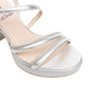 Sandali Con Tacco Donna Nero Giardini In Pelle Laminata Con Fasce Incrociate  E615701D