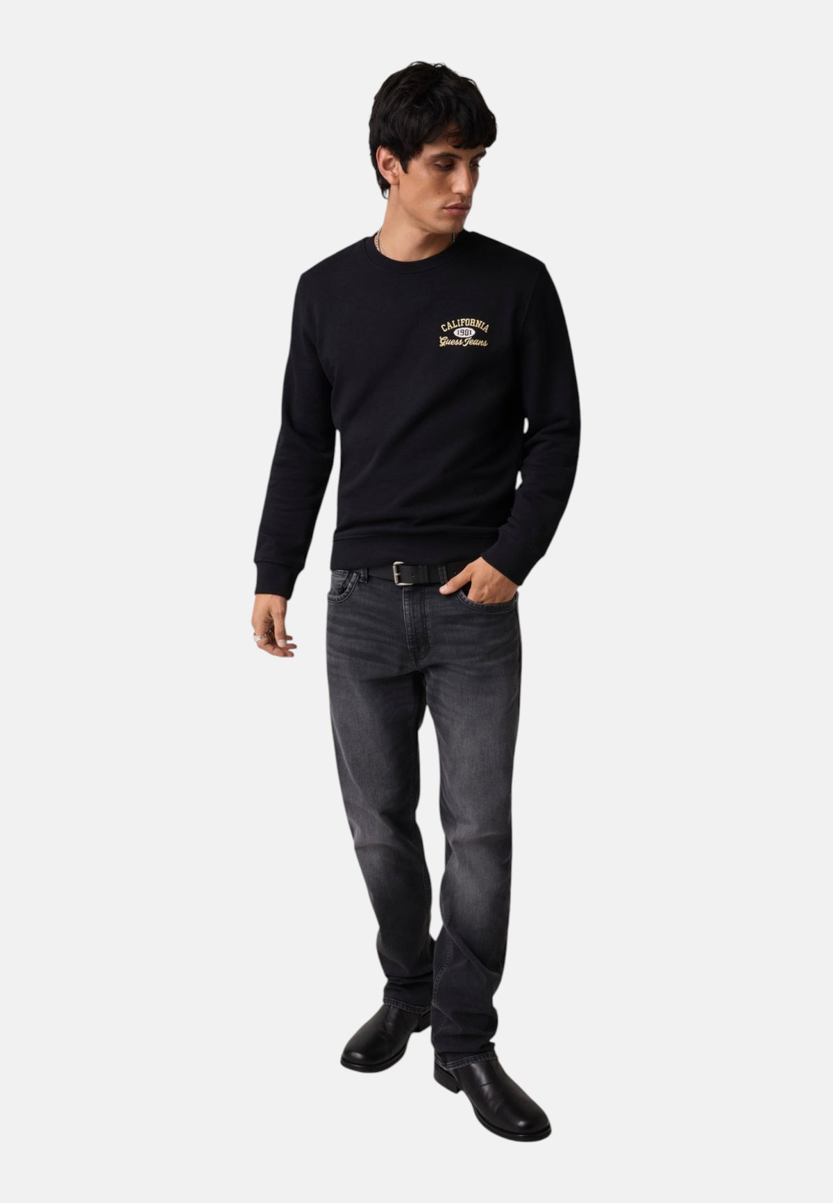 Felpa A Girocollo Uomo Guess Vestibilit� slim Gj M6BQ02K5403