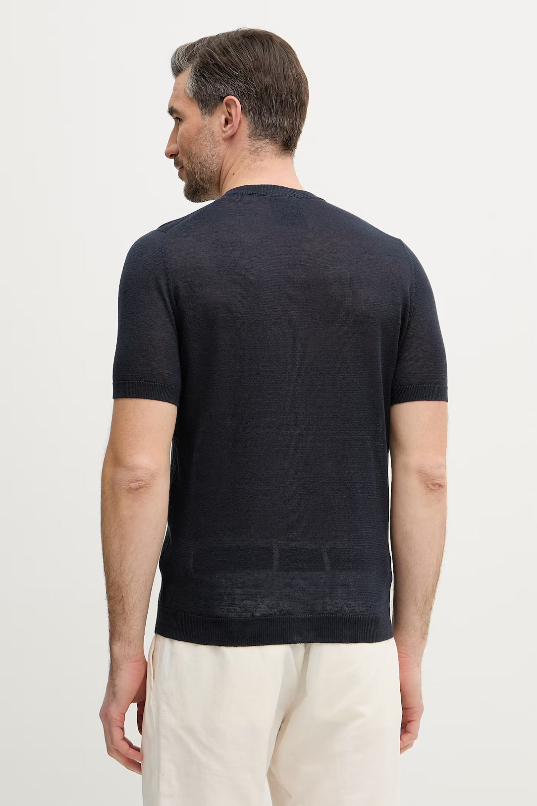 Maglia A Girocollo Uomo Aeronautica Militare Manica Corta In Lino  261MA1624UL00935