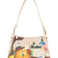 Borsa A Spalla Donna Braccialini A Spalla, Tracolla non removibile e regolabile, Chiusura con zip, Due tasche interne, una con zip e una aperta, Stampa Cartoline dedicata a Madrid, Dimensioni: 31.5 x 10.5 x 19 Cm Cartoline Madrid B19165YY