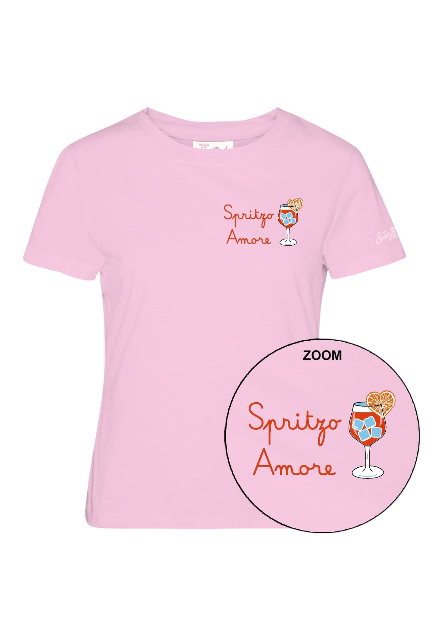 T-Shirt Manica Corta Donna Mc2 Saint Barth Spritzo Amore Emb Emilie EMI0001