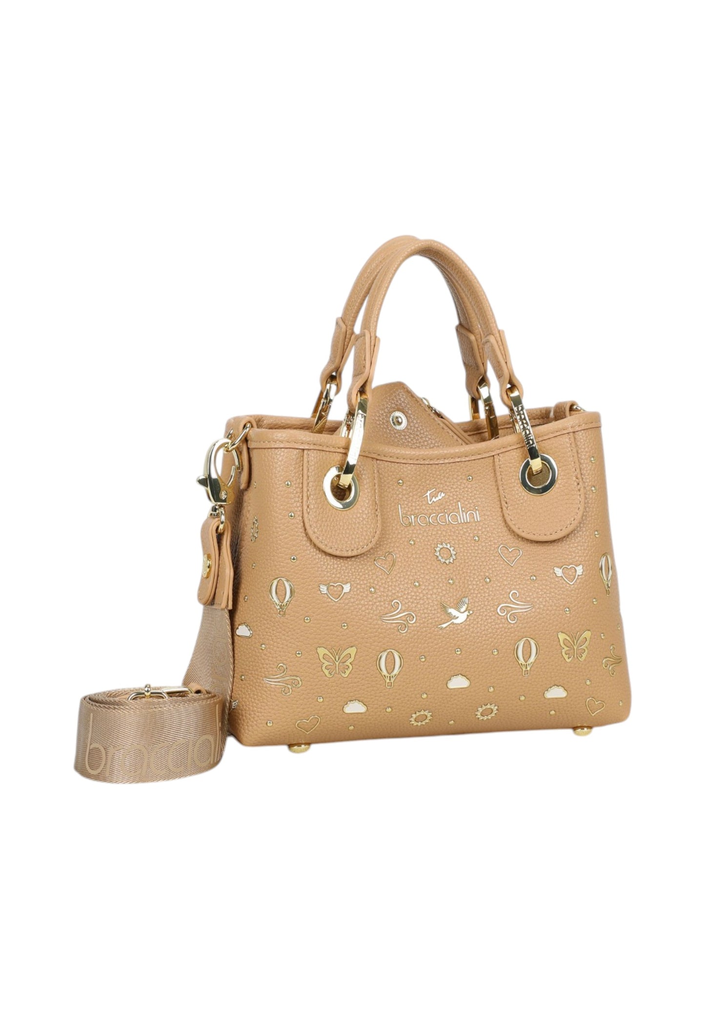 Borsa A Mano Donna Braccialini Small Con Doppio Manico Con Tracolla Beth Strass B18883YY