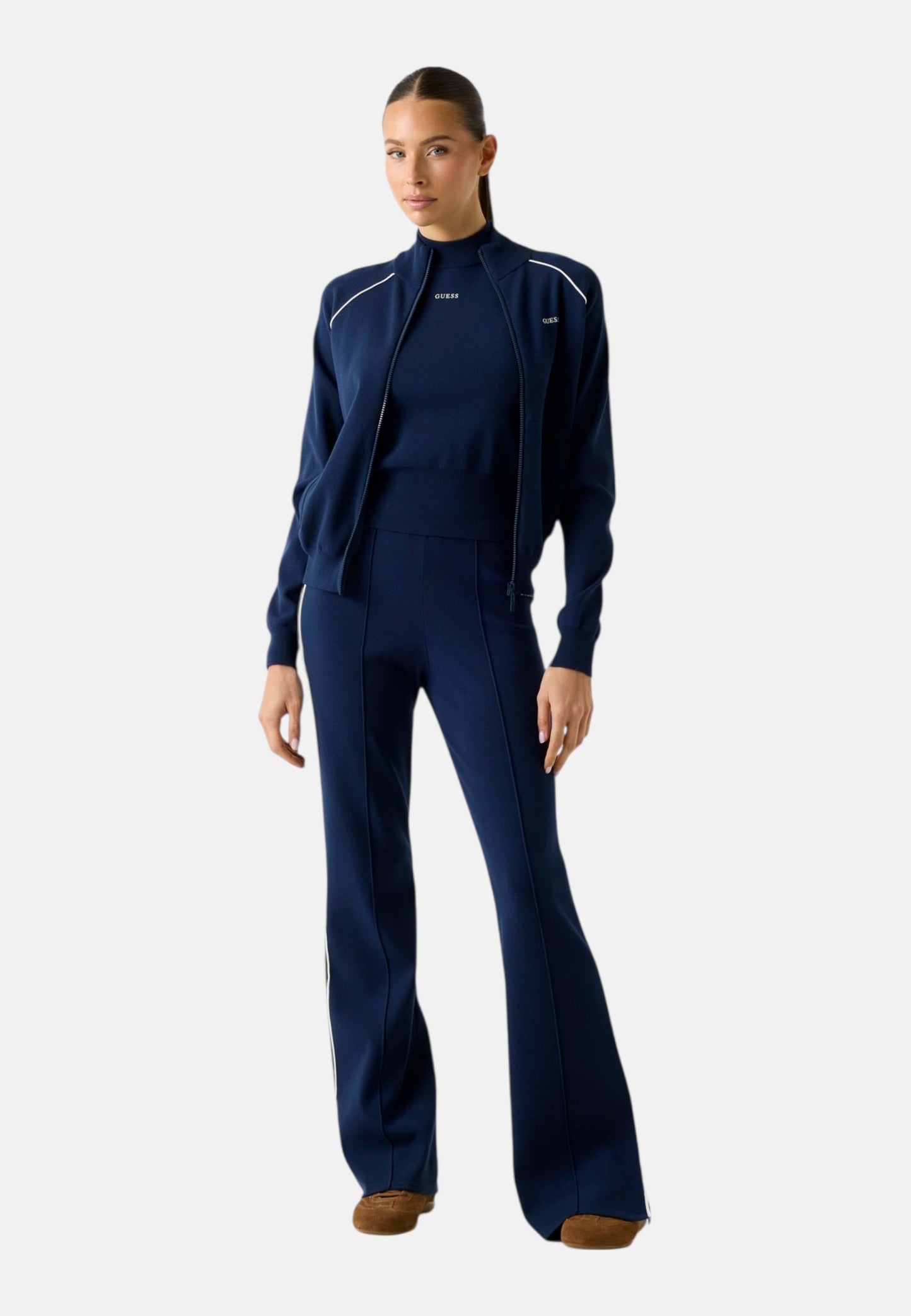 Felpa Con Zip Donna Guess  Laurene V6RQ11Z4642