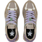 Sneakers Basse Donna Sun68 Stile Running, Suede E Nylon Stargirl Multicolor Z46222