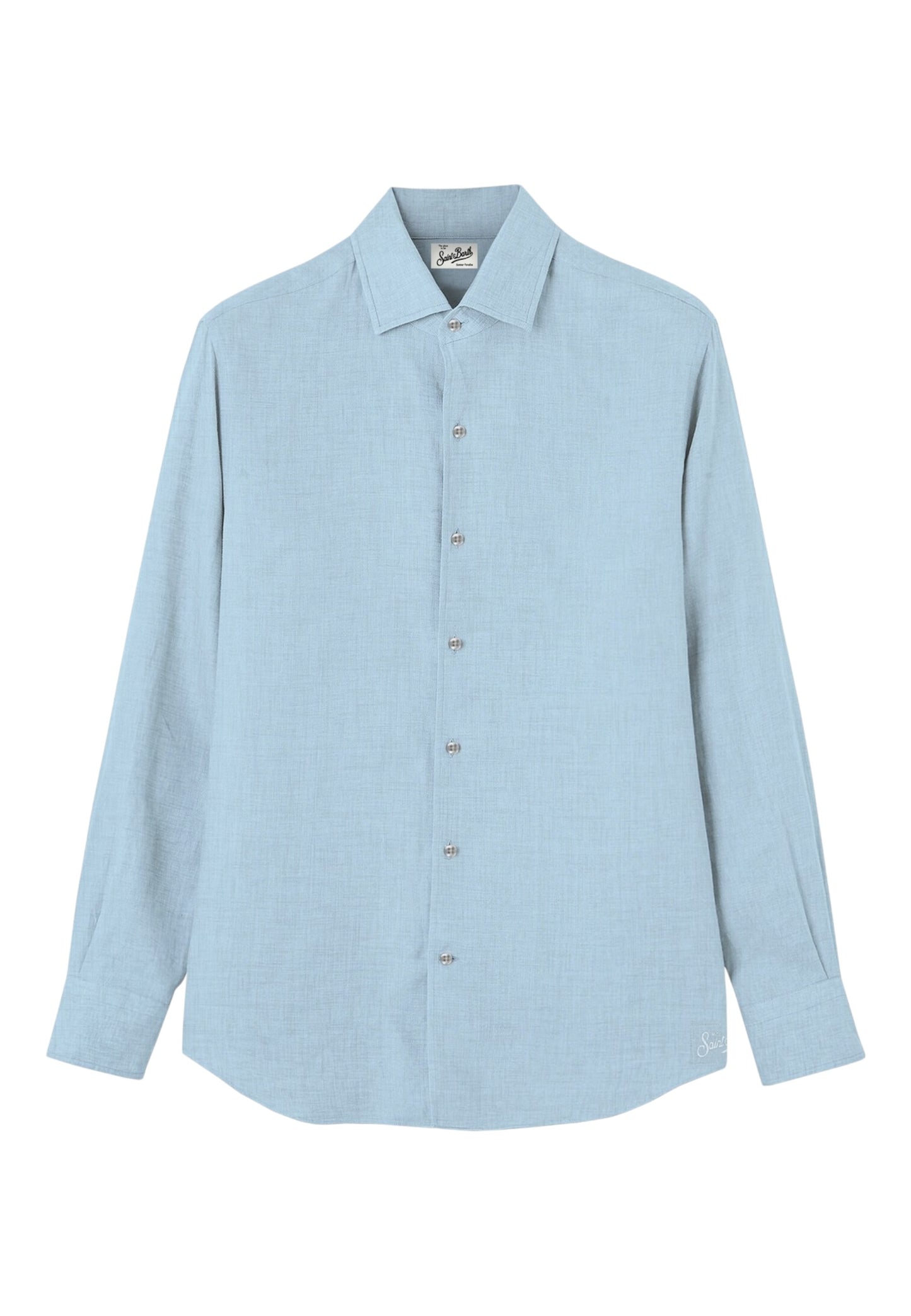 Camicia Manica lunga Uomo Mc2 Saint Barth Vintage In Lino Con Paramonture Interne Raphael RPH0001