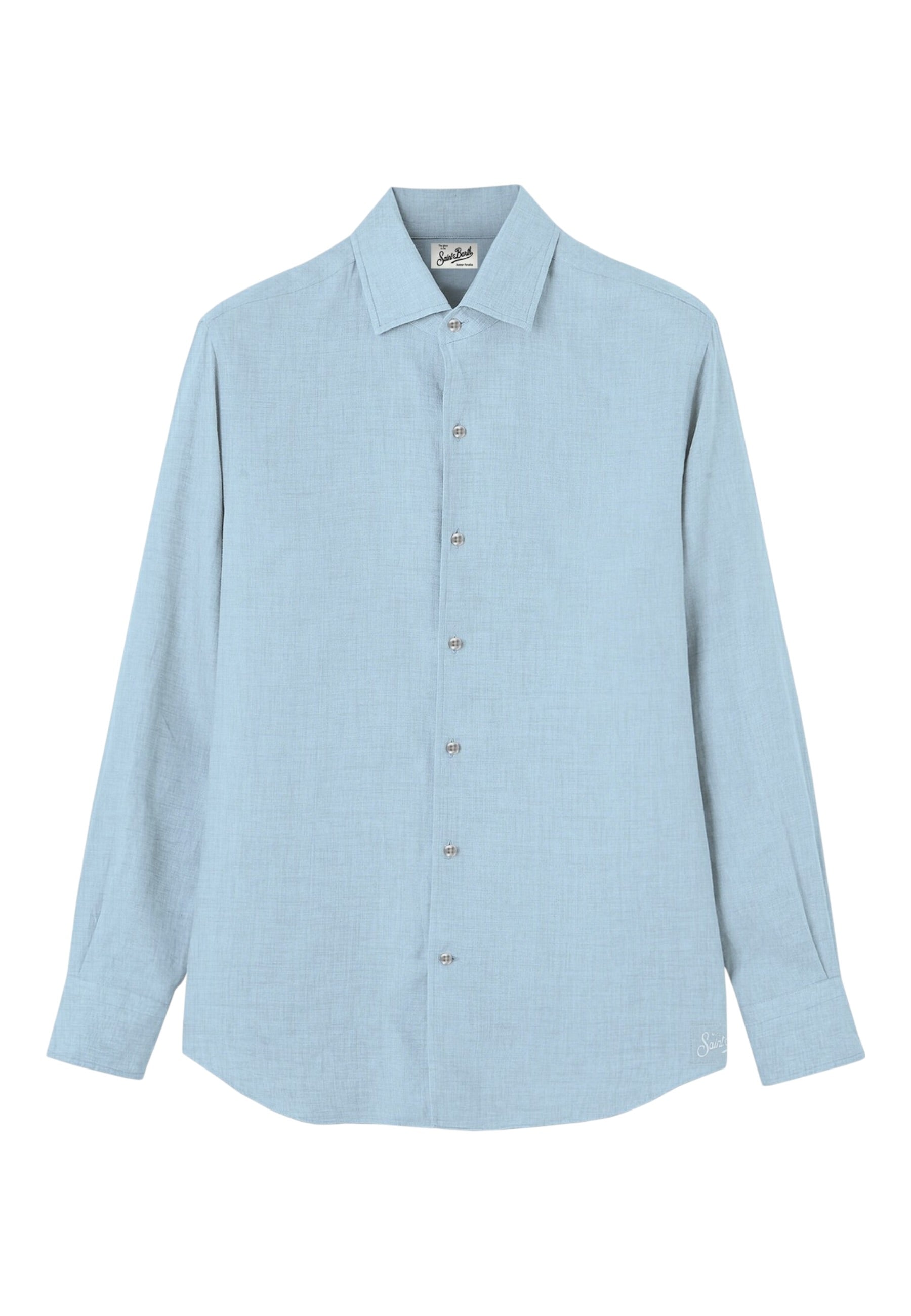 Camicia Manica lunga Uomo Mc2 Saint Barth Vintage In Lino Con Paramonture Interne Raphael RPH0001
