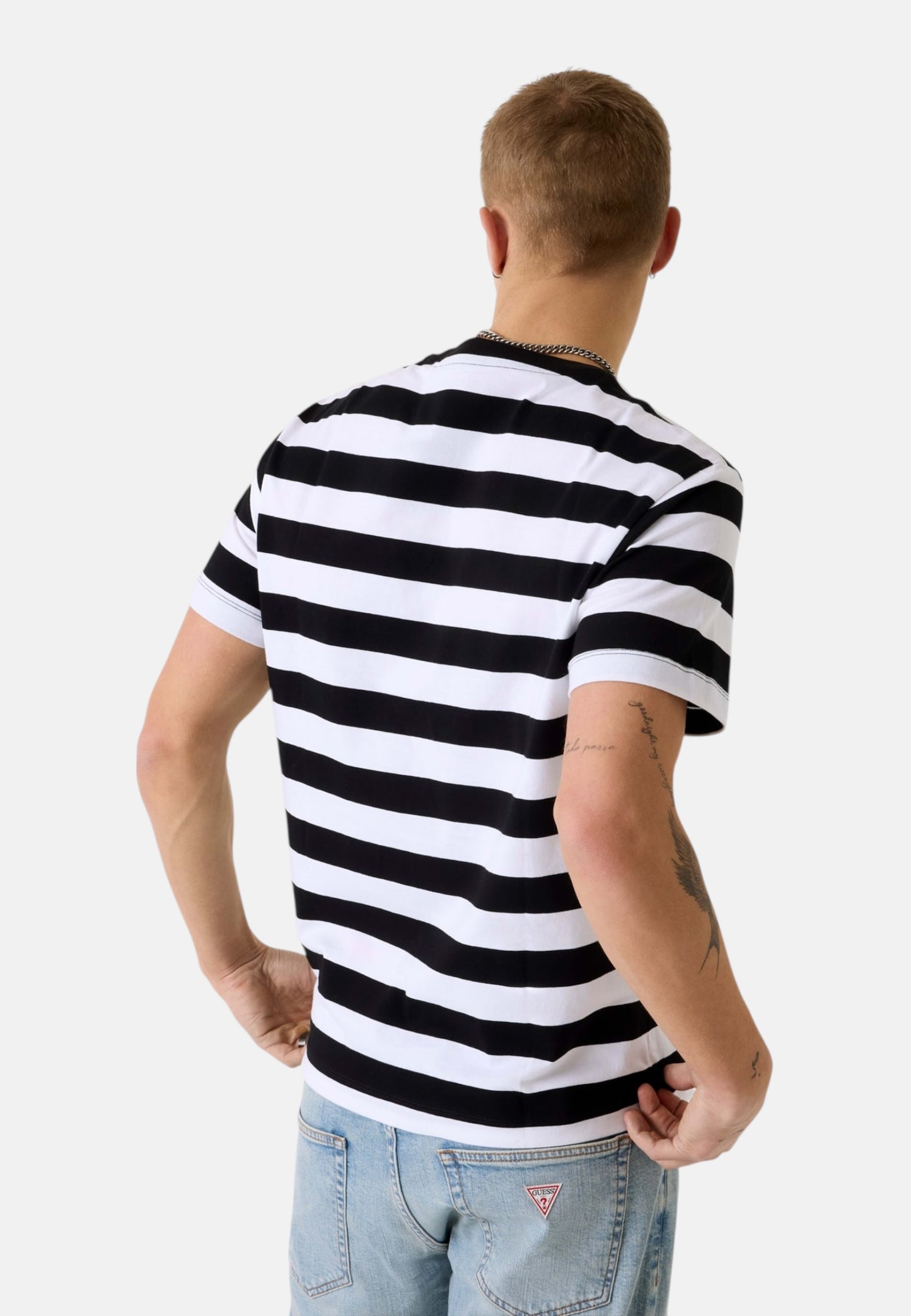T-Shirt Manica Corta Uomo Guess  Gj Reg Striped M4YI84K9XF1