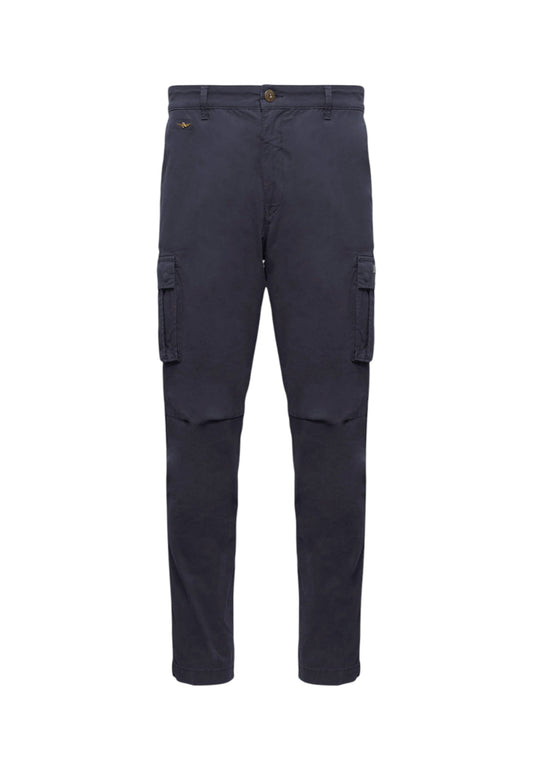 Pantaloni Cargo Uomo Aeronautica Militare In Gabardina Stretch  252PA1329UCT02443