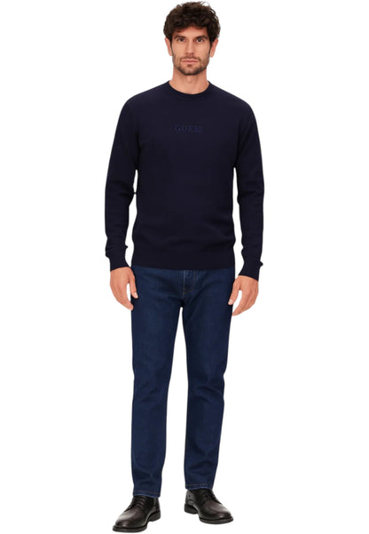 Maglione A Girocollo Uomo Guess  Hervey Logo Tonal M5YR08Z3FC2