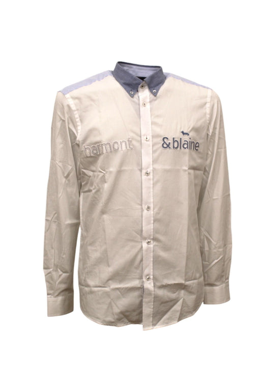 Camicia Manica lunga Uomo Harmont & Blaine Stretch Con Lettering Applicato  CNL998012523M