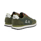 Sneakers Basse Uomo Sun68 Stile Running, Logo Ricamato, Nylon E Suede Tom Solid Z46101