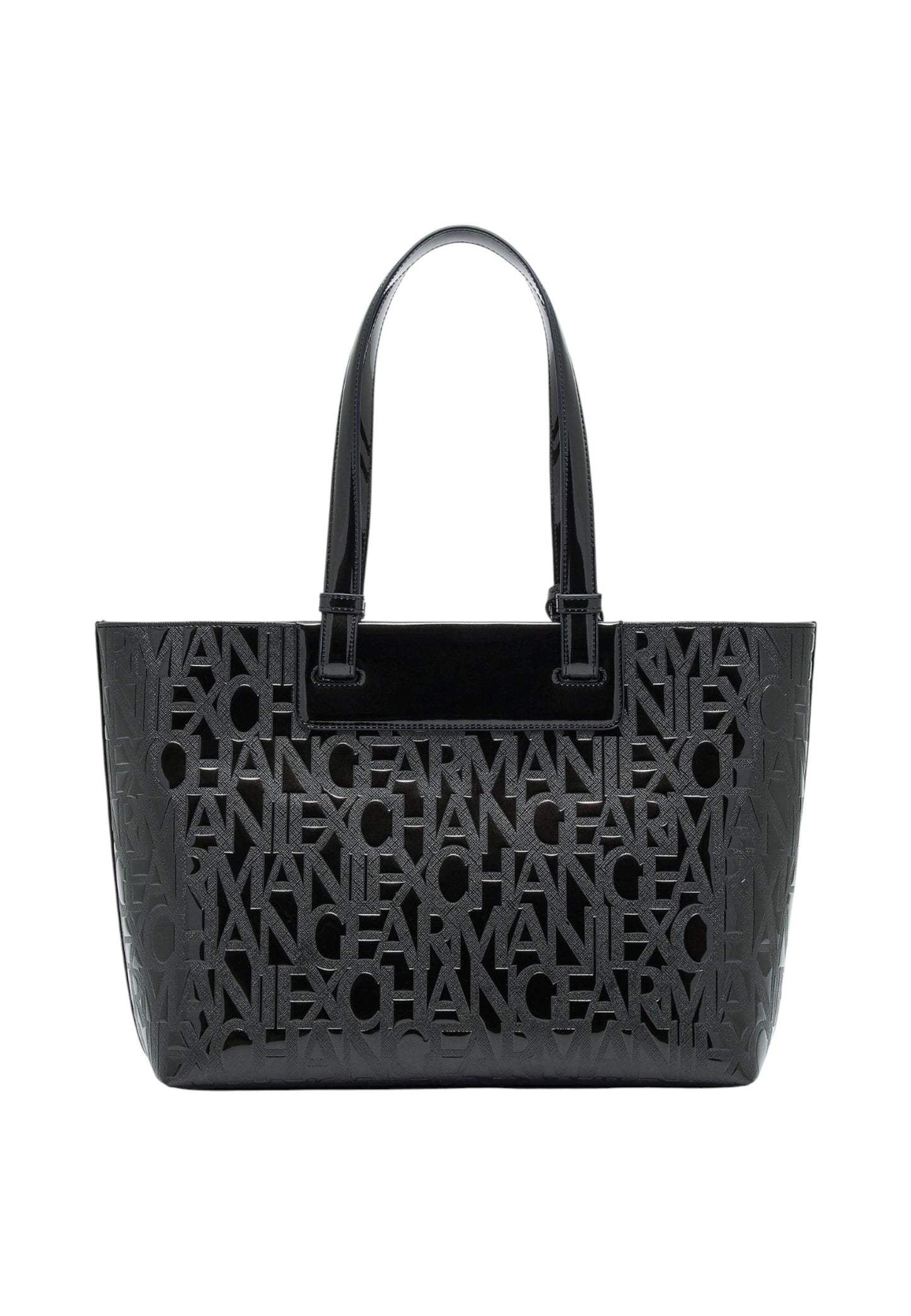 Borsa A Spalla Donna Armani Exchange Shopper Lucida Con Logo Allover  XW001481AF17290