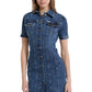 Vestito Corto Donna Guess Manica Corta In Denim Gj W5YK55D5R11