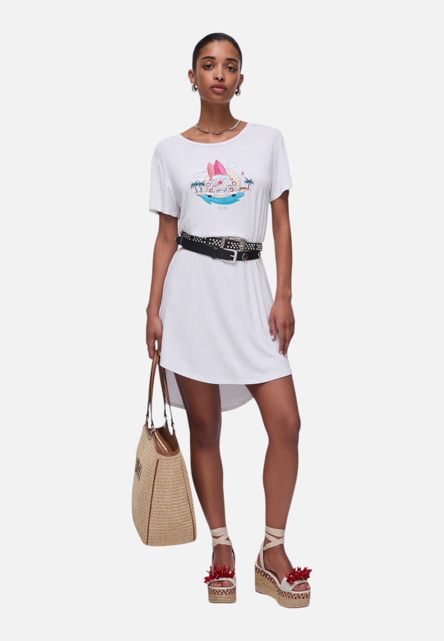 T-Shirt Manica Corta Donna Liu Jo Car Flower Eco Line VA6168JS360