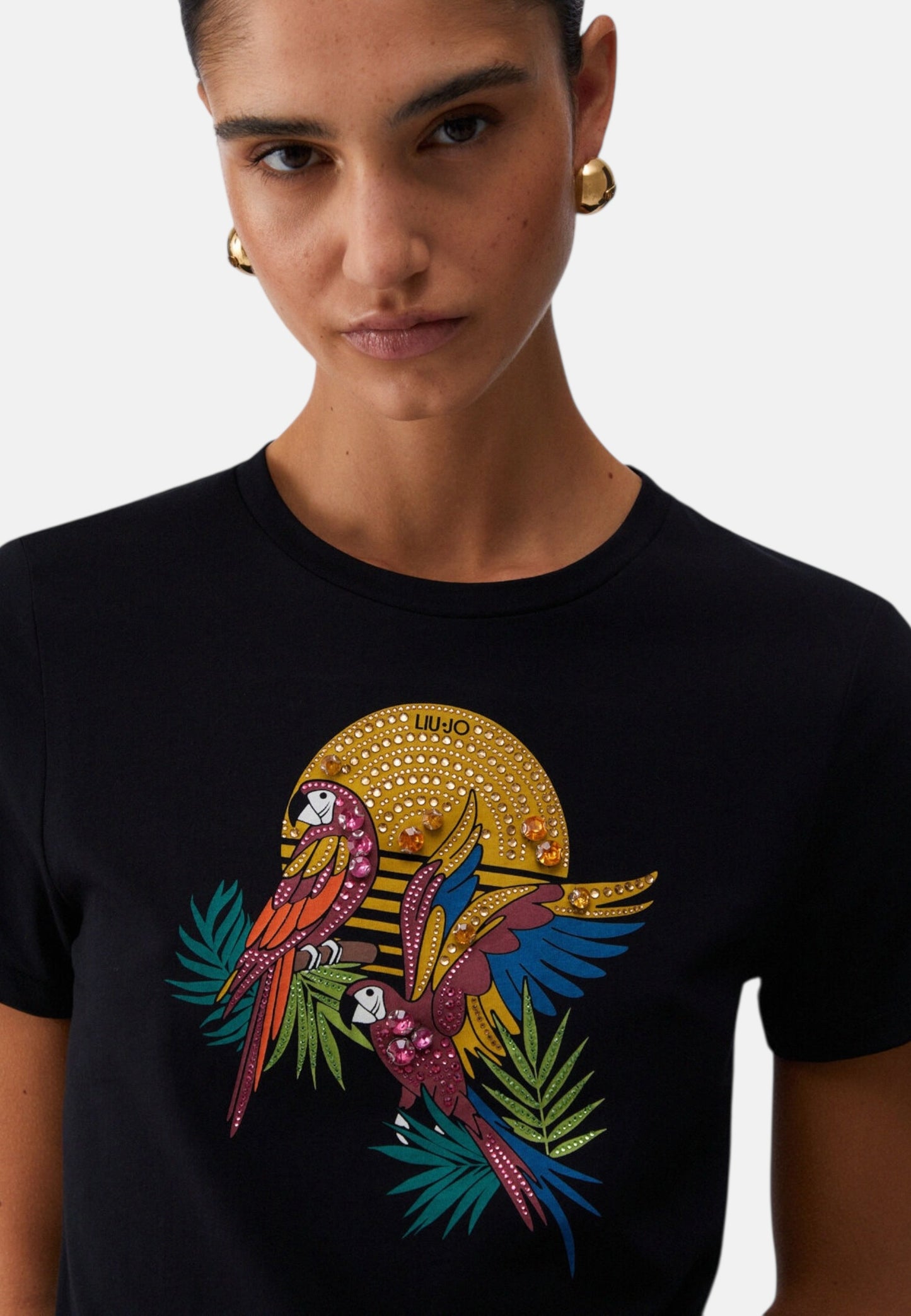 T-Shirt Manica Corta Donna Liu Jo Parrots Lj Eco Line WA6237JS923