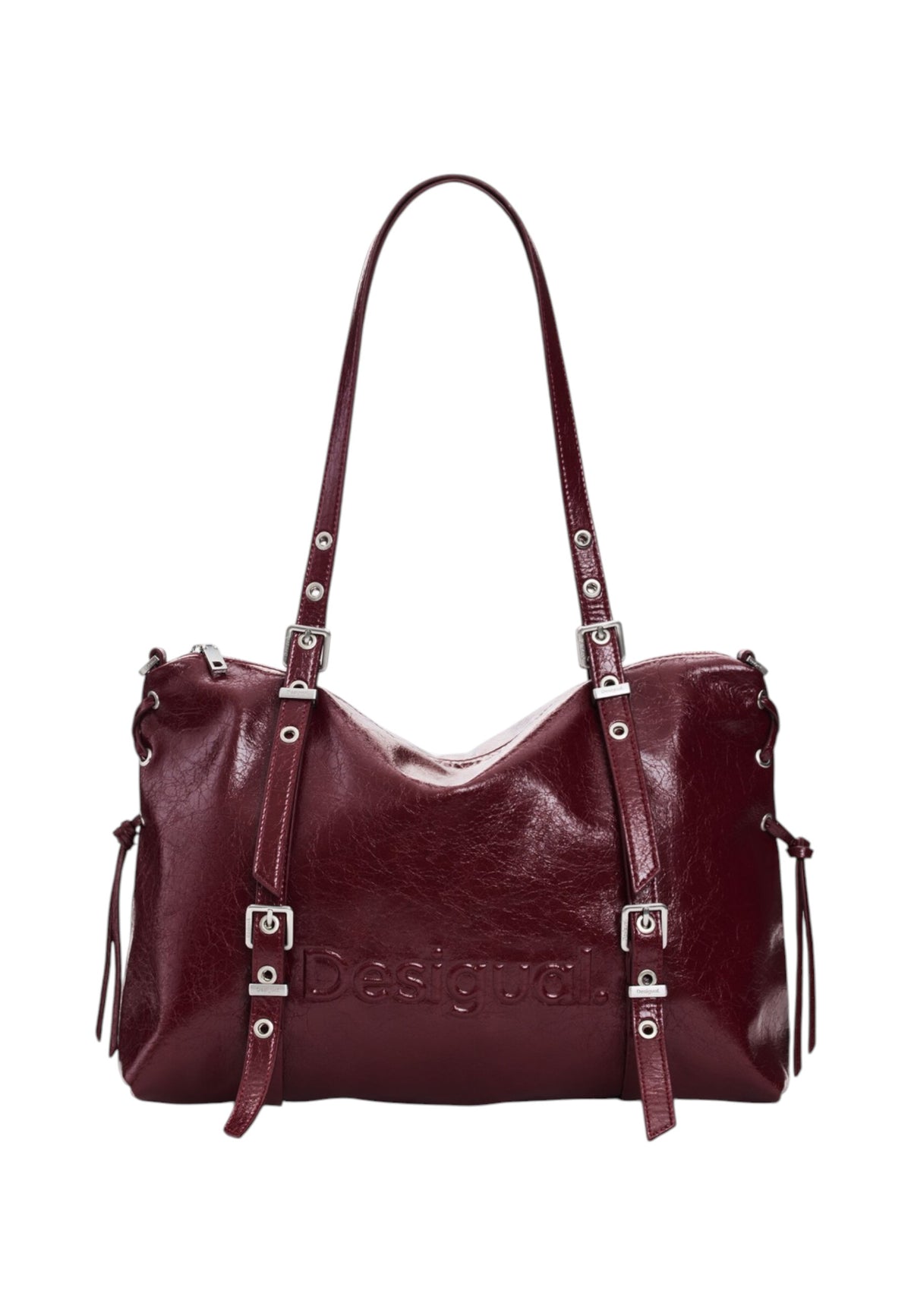 Borsa A Spalla Donna Desigual  Bag Half Logo Lanuza Granate 26WAXP55