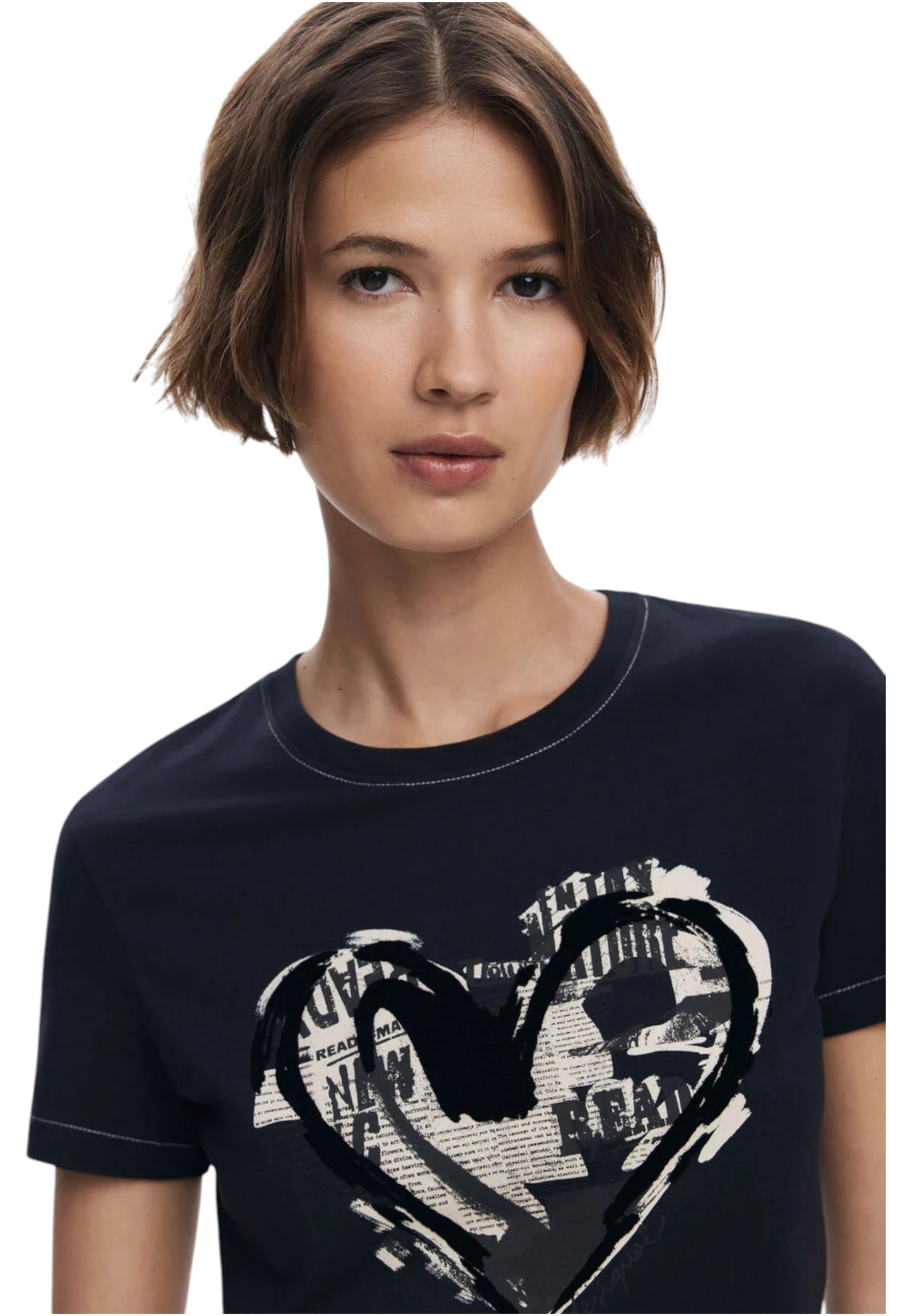 T-Shirt  Donna Desigual  Ts Letter Core 25WWTK04