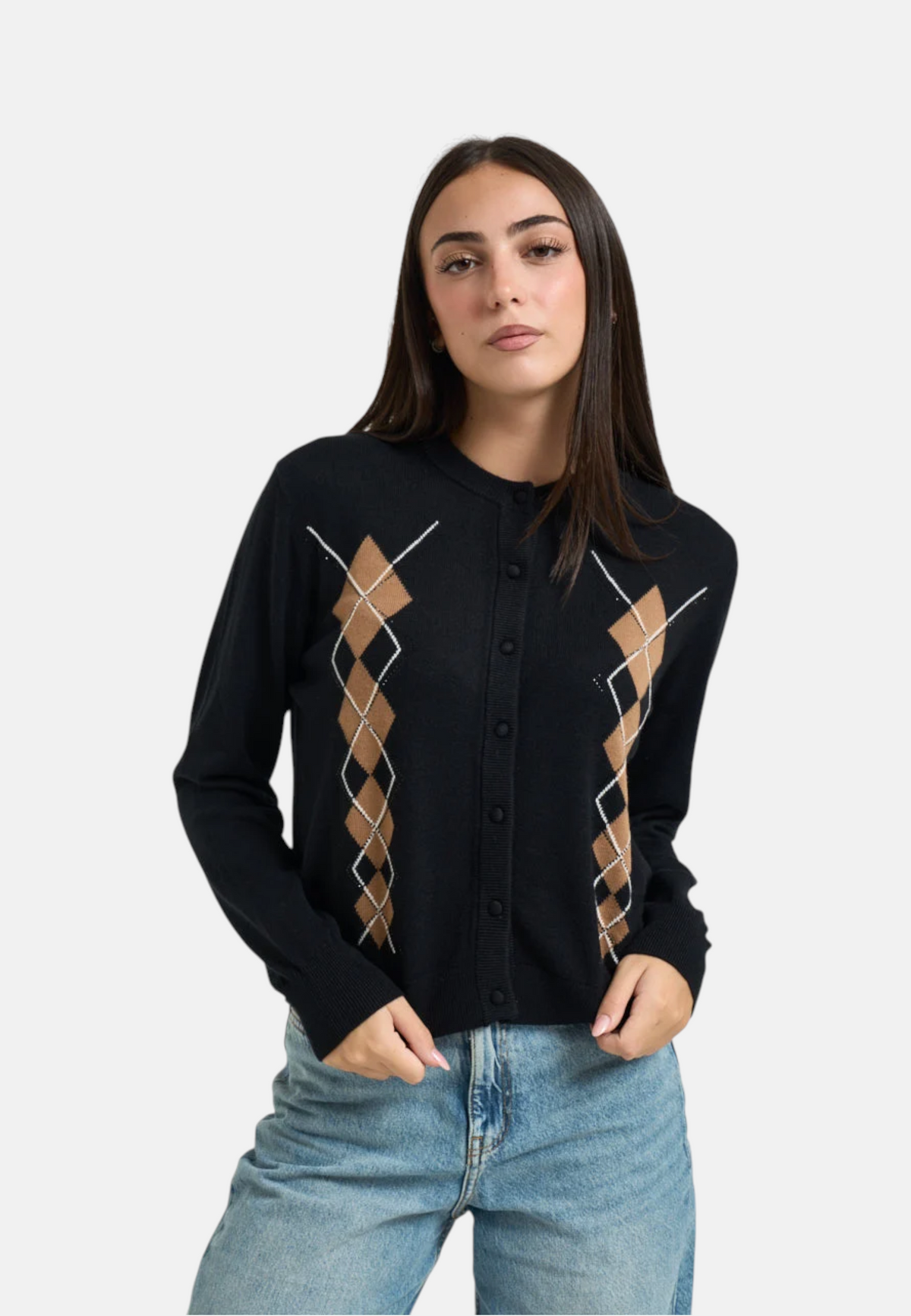 Cardigan  Donna Liu Jo Disegno Argyle  WF6288MA16R