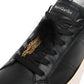 Sneakers Basse Donna Nero Giardini Tomaia in pelle, chiusura con lacci, pompon decorativo, suola platform oversize, Made in Italy  I617440D