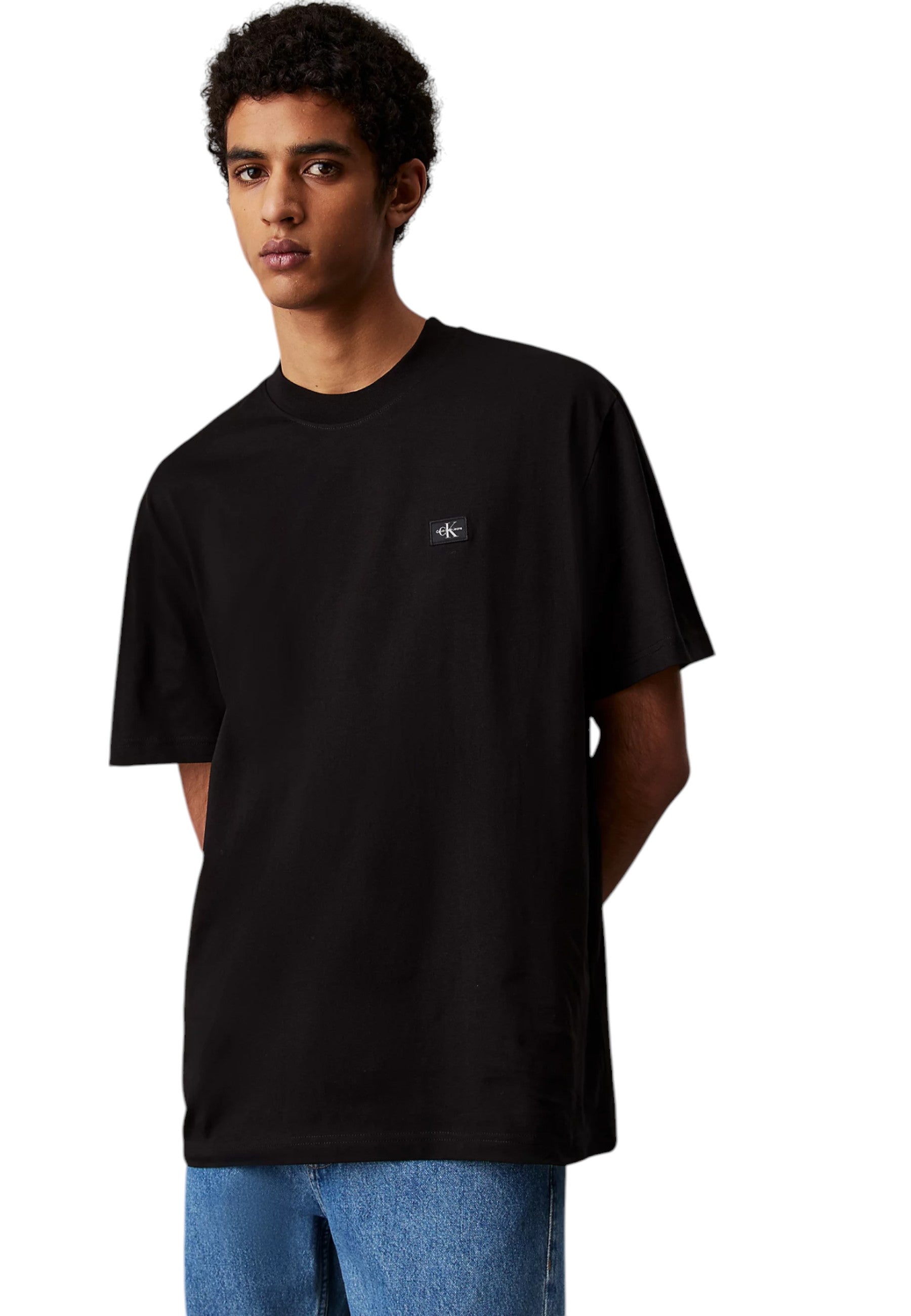 T-Shirt Manica Corta Uomo Calvin klein Jeans  Woven Label Relaxed