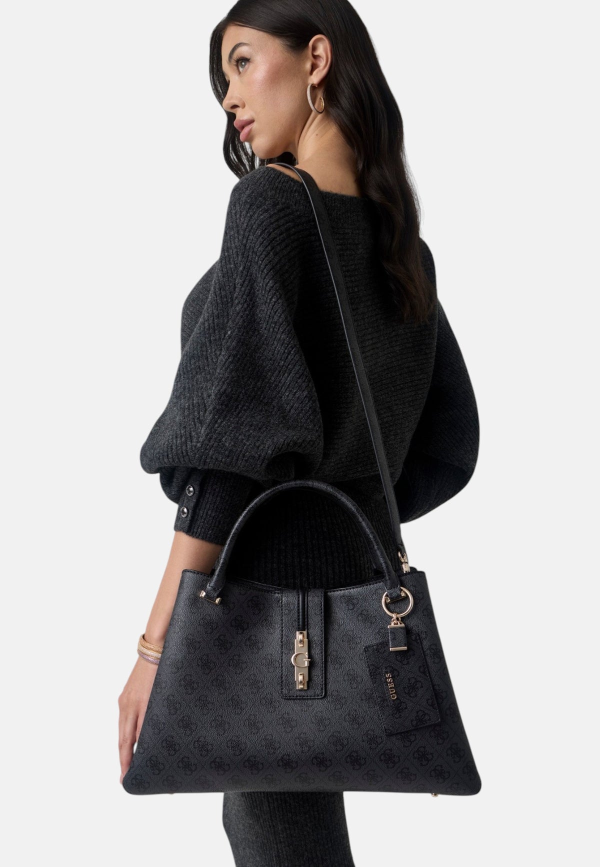 Borsa A Mano Donna Guess Girlfriend Carryall Yvonne Logo HWSG2378220