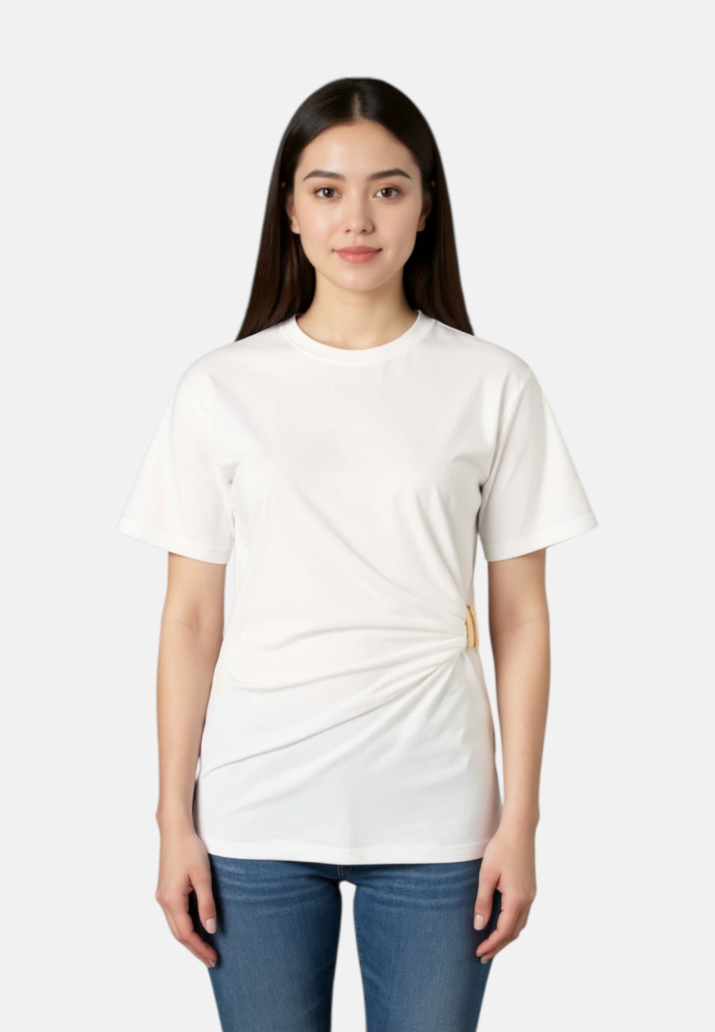T-Shirt Manica Corta Donna Pinko Con Drappeggio Mary 106455A35D