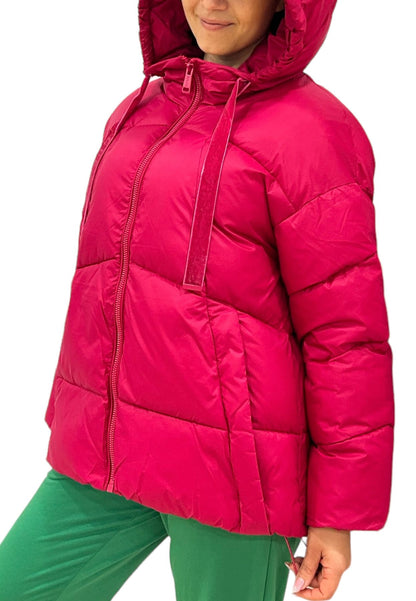 Piumino Corto Donna Guess Imbottito Con Cappuccio Letizia W3BL21WG0V0